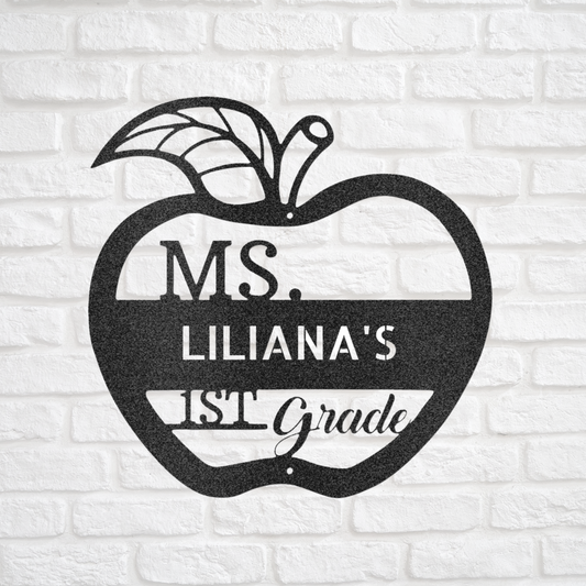 Custom Metal Gift For Teacher, Personalized Metal Sign For Teachers, Teacher Appreciation, Metal School Art, Best Teacher, Teacher Gift