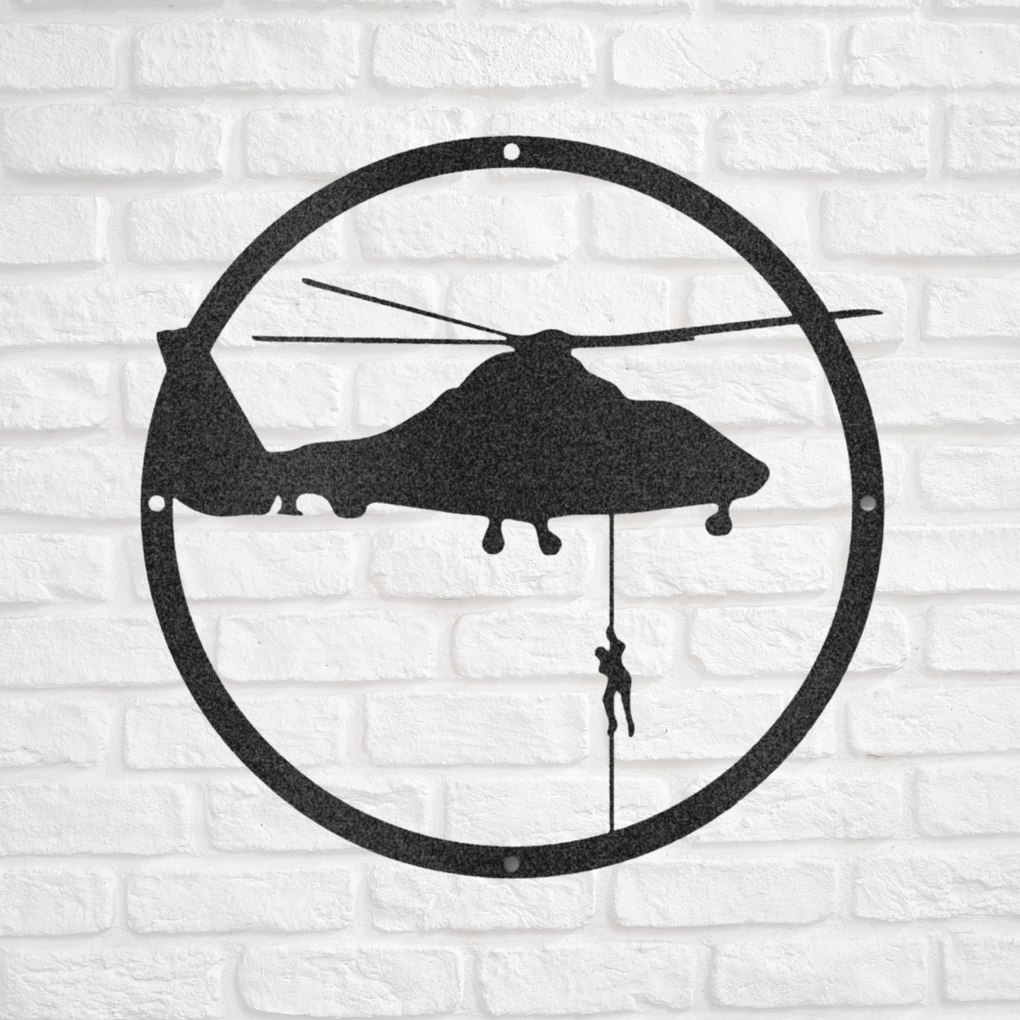 Air Assault Helicopter - Custom Metal Sign - Patriotic Sign, 4th of July Wreath
