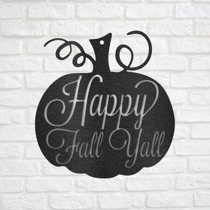 Happy Fall Yall, Fall Pumpkin Sign, Metal Pumpkin Monogram, Fall Decor, Fall Door Hanger, Custom Name Sign, Fall Wreath, Fall Harvest