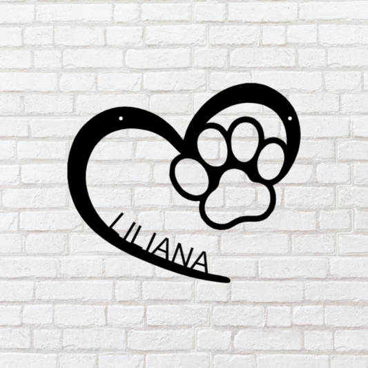 Pet Love -  Custom Metal Sign - Gift for Pet Owner, Vet, Dog Groomer or Pet Sitter or Pet Remembrance Gift
