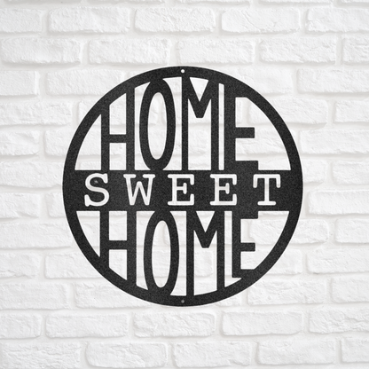 "Home Sweet Home" - Custom Metal Sign - Swedish Farmhouse Decor, Metal Wall Art, Realtor Housewarming Gift
