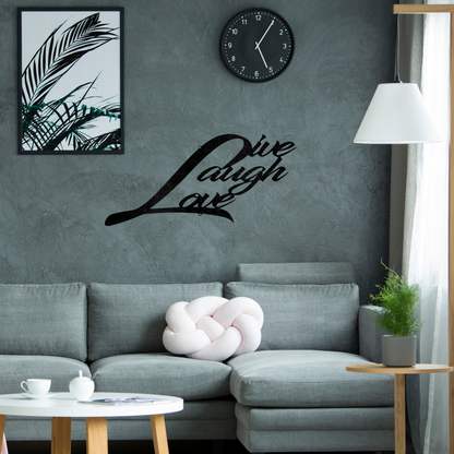 Live, Laugh, Love - Custom Metal Sign - Inspirational Quote