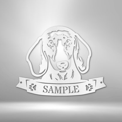 Forever Your Dachshund - Short Hair, Long Hair, or Wire Hair - Custom Metal Memorial Sign - Dog Remembrance Gift, Dog Bereavement & Pet Sympathy Gift