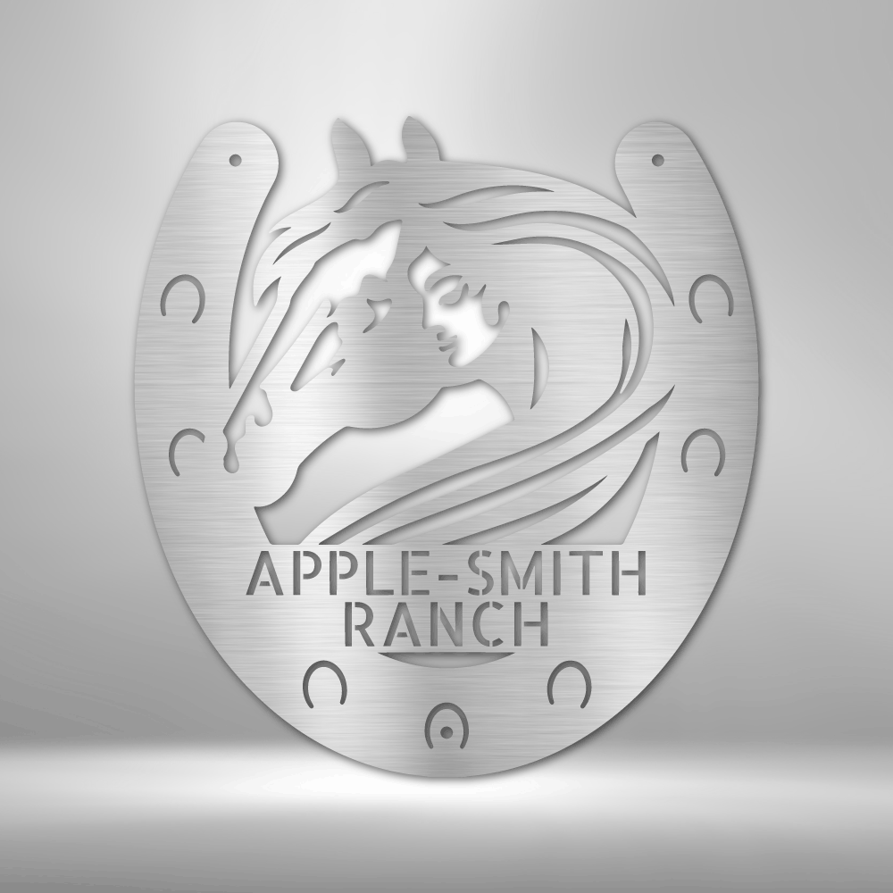 A Cowgirl And Her Horse - Laser Cut Metal Sign - Custom Horse or Equestrian Memorial, Bereavement & Sympathy Gifts