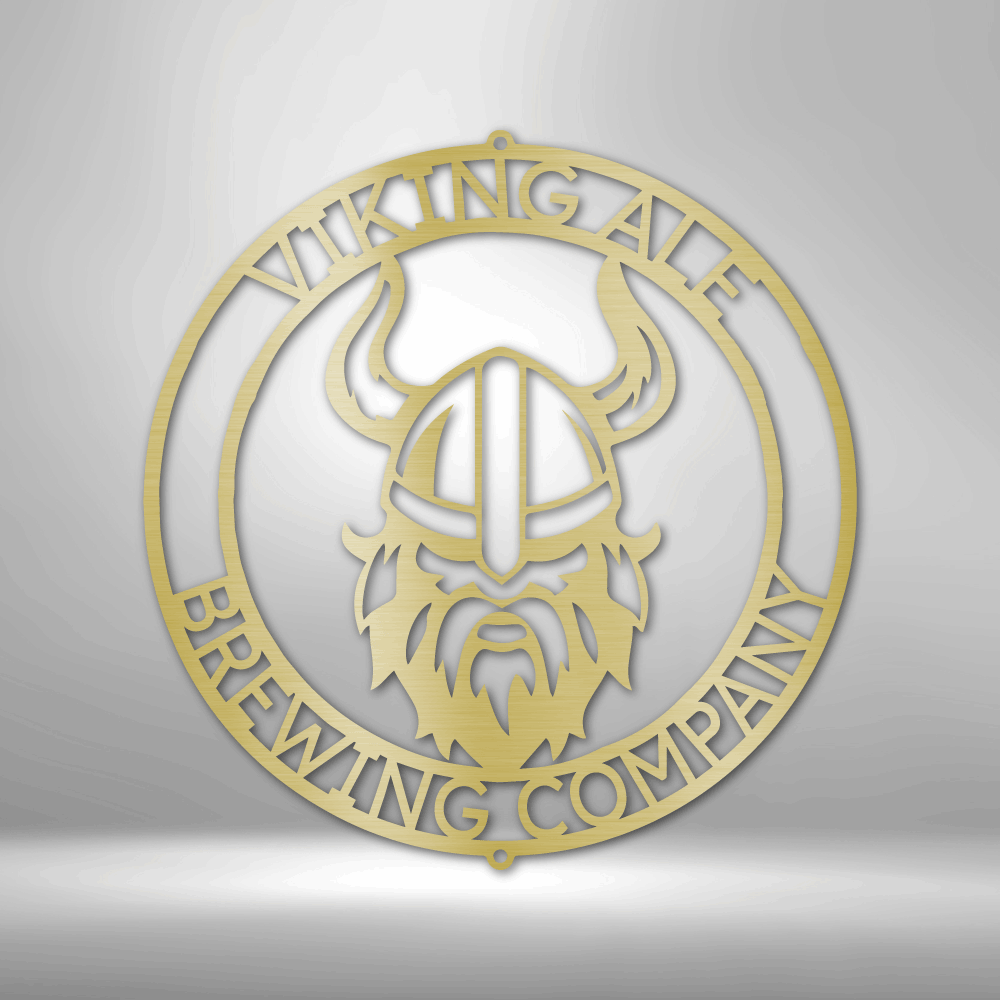 Viking Sign - Personalized Metal Name Sign - Ring Viking Monogram