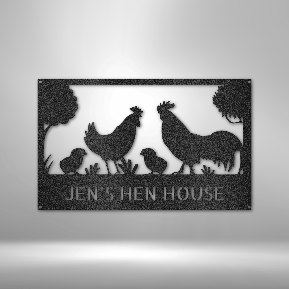 Chicken Coop -  Custom Metal Farm Sign - Chicken Sign, Chicken Coop Sign