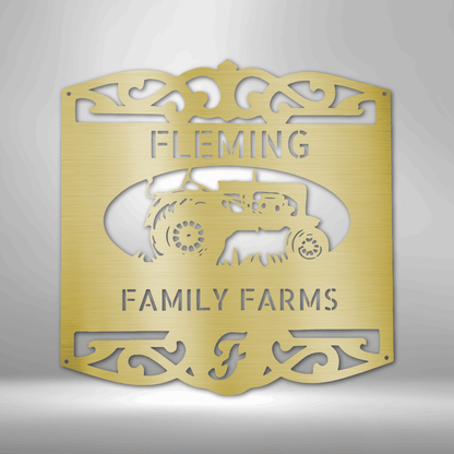 Classic Tractor - Custom Metal Farm Sign -  Classic Farm, Family Farm, Homestead Sign, Ranch Sign