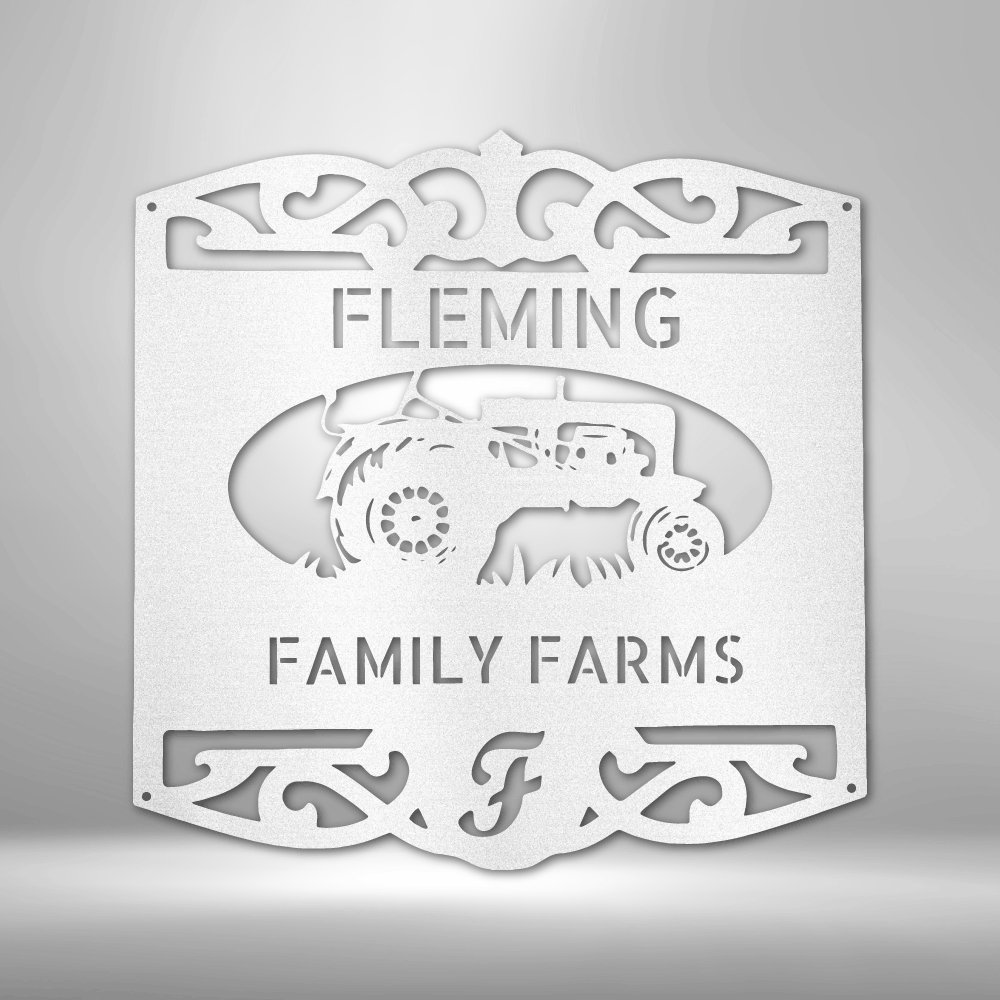 Classic Tractor - Custom Metal Farm Sign -  Classic Farm, Family Farm, Homestead Sign, Ranch Sign