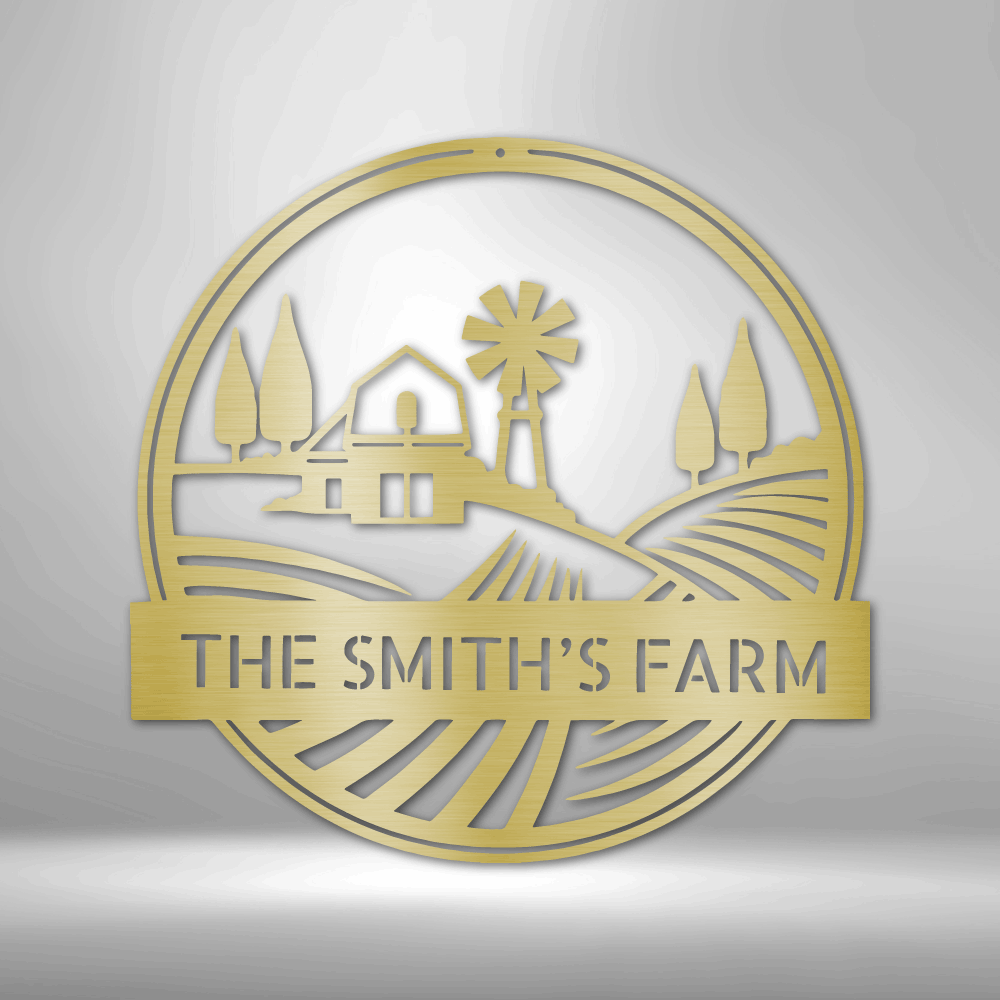 Personalized Metal Farm Sign, Rolling Fields, Family Farm, Metal Sign For Farmer, Ranch Sign, Farmhouse Wall Art, Family Name Metal Sign