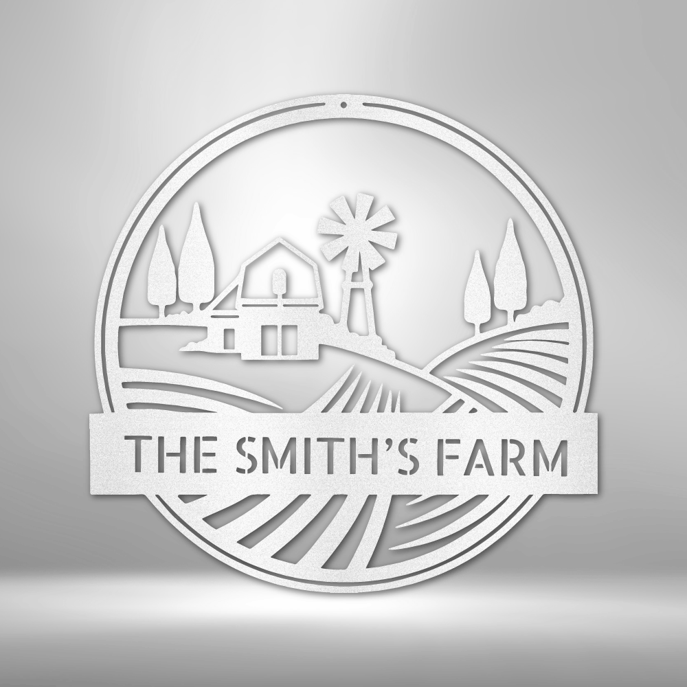 Personalized Metal Farm Sign, Rolling Fields, Family Farm, Metal Sign For Farmer, Ranch Sign, Farmhouse Wall Art, Family Name Metal Sign