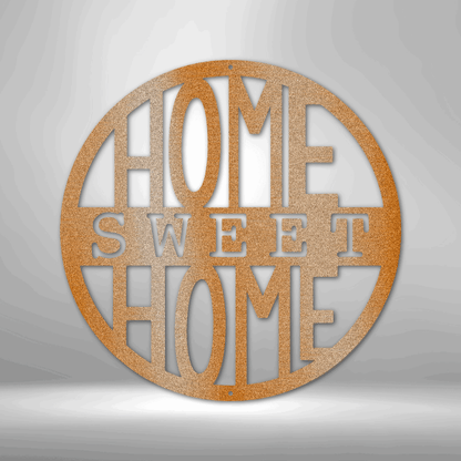 "Home Sweet Home" - Custom Metal Sign - Swedish Farmhouse Decor, Metal Wall Art, Realtor Housewarming Gift