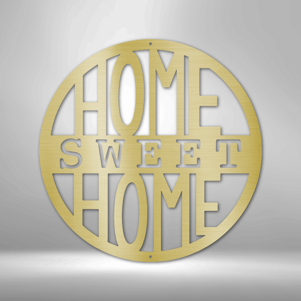 "Home Sweet Home" - Custom Metal Sign - Swedish Farmhouse Decor, Metal Wall Art, Realtor Housewarming Gift