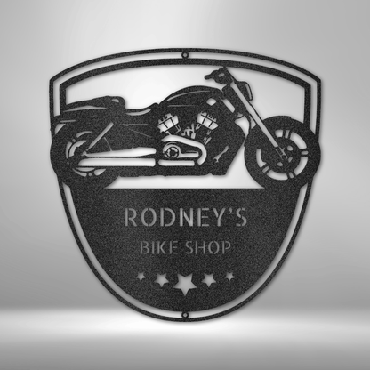 Motorcycle Sign - Personalized Metal Sign - Biker Monogram - Never Stop Riding - Gift for Biker, Gift for Rider, Bike Shop Sign