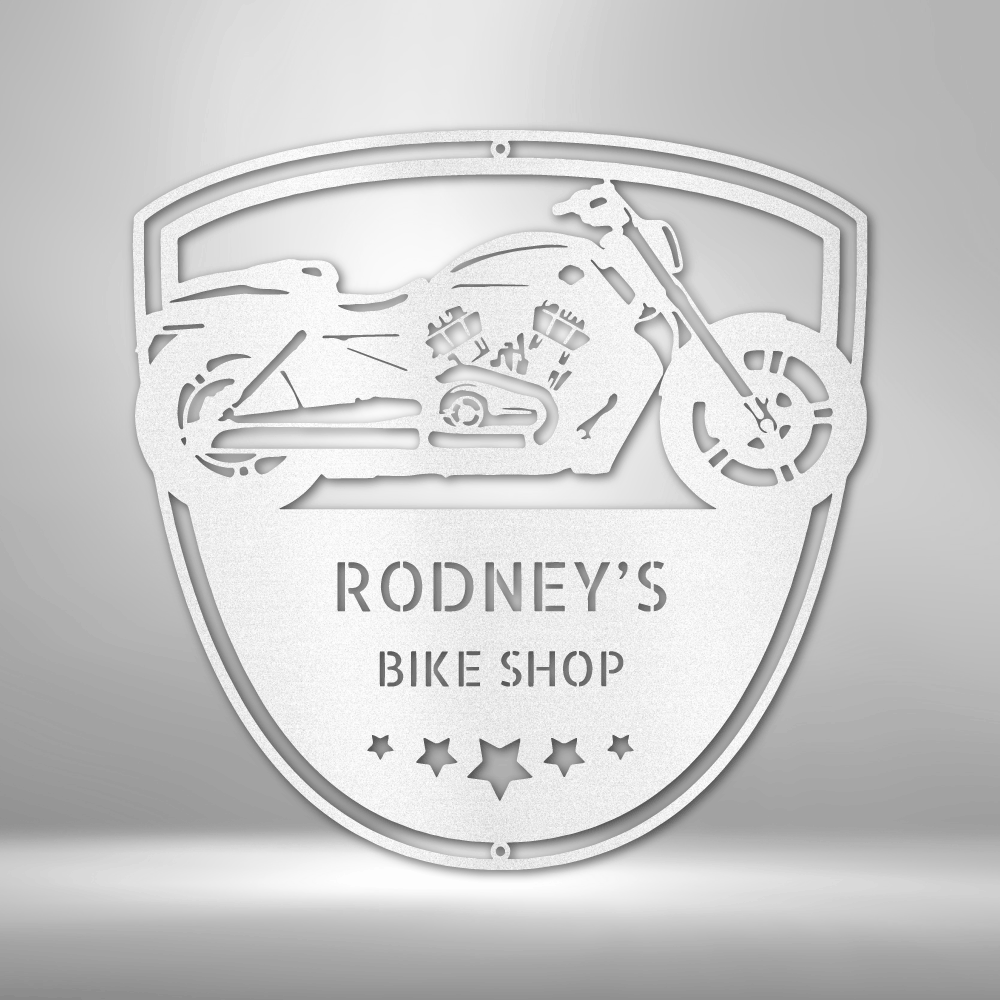 Motorcycle Sign - Personalized Metal Sign - Biker Monogram - Never Stop Riding - Gift for Biker, Gift for Rider, Bike Shop Sign