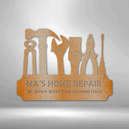 Workshop Sign - Custom Metal Sign - Garage Wall Art - Liliana and Liam