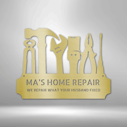 Workshop Sign - Custom Metal Sign - Garage Wall Art - Liliana and Liam