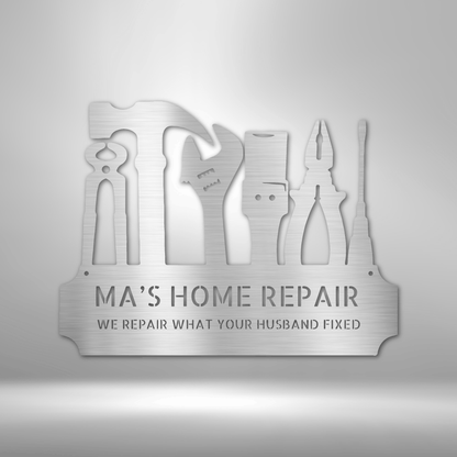 Workshop Sign - Custom Metal Sign - Garage Wall Art - Liliana and Liam