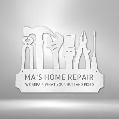 Workshop Sign - Custom Metal Sign - Garage Wall Art - Liliana and Liam