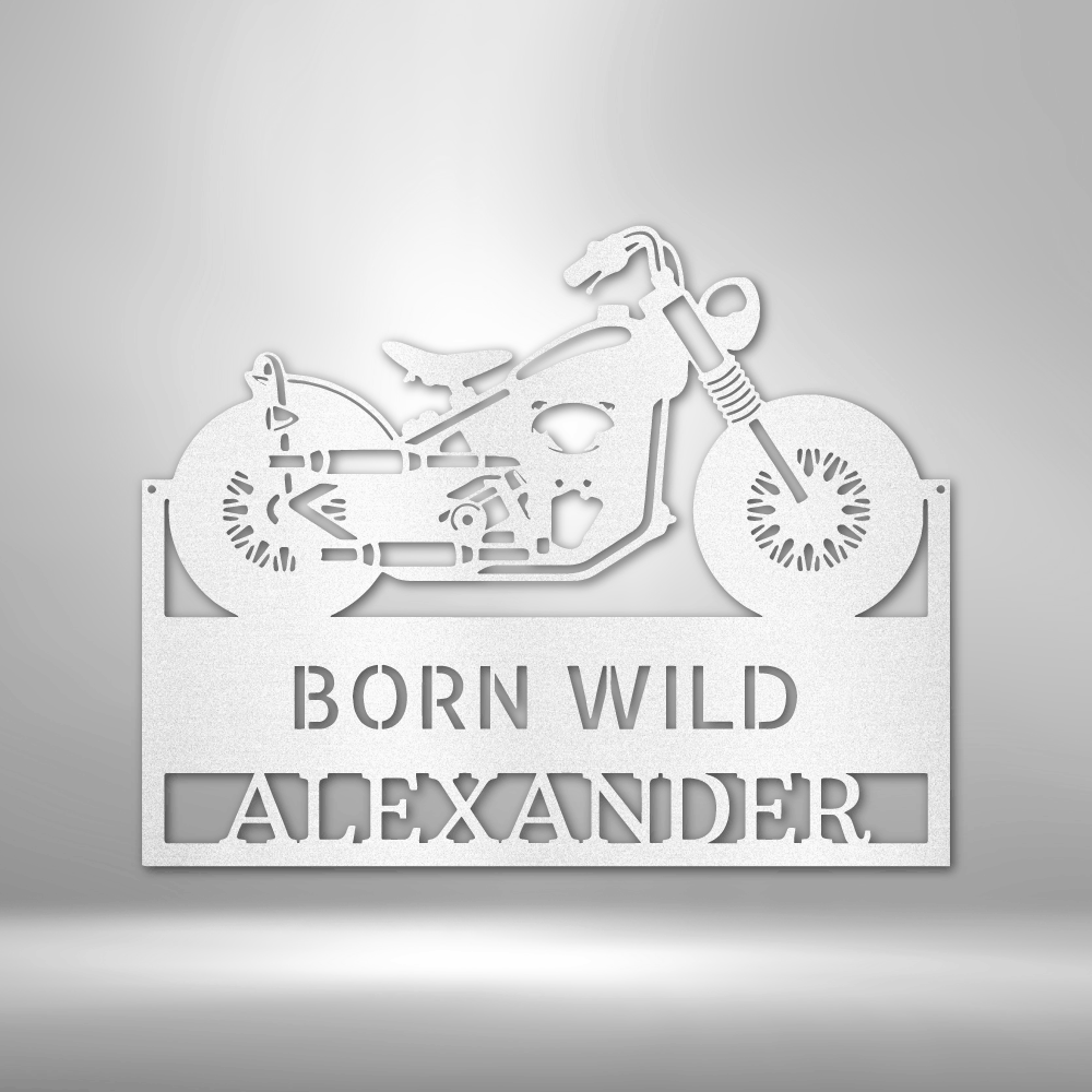 Motorcycle Sign - Enjoy the Ride - Bike Plaque Monogram - Born to be Wild - Gift for Biker, Gift for Rider, Bike Shop Sign