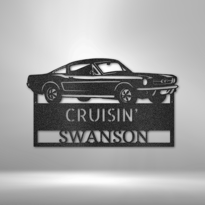 Classic Car Sign, Personalized Metal Wall Art, Classic Muscle Car, Custom Metal Wall Sign, Antique Classics, Garage Sign, Gift for Him