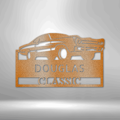 Custom Metal Classic Muscle Car Sign - Garage Decor
