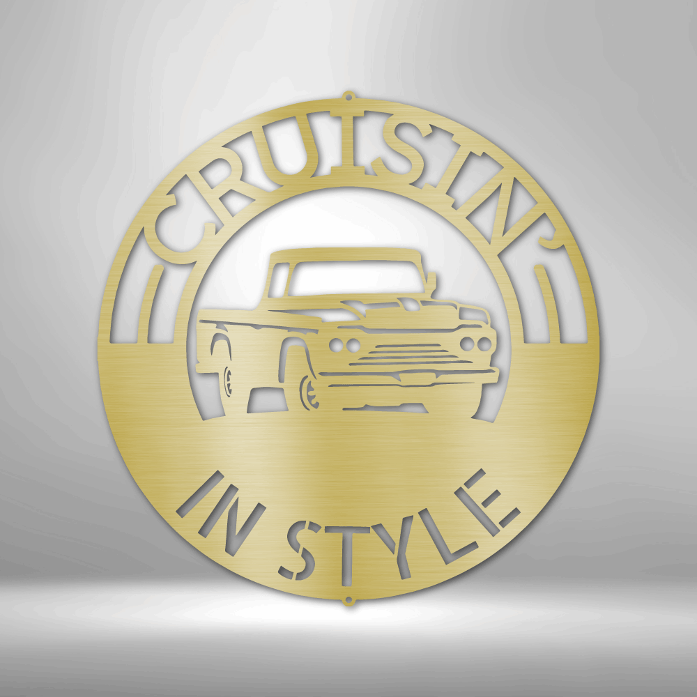 Classic Chevy Truck Monogram, Personalized Metal Wall Art, Classic Truck, Custom Truck, Antique Classics, Garage Sign, Gift for Him