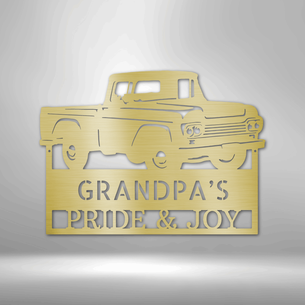 Classic Truck Monogram, Personalized Metal Wall Art, Classic Truck, Custom Truck Metal Wall Sign, Truck, Antique Classics, Garage Sign, Gift for Him