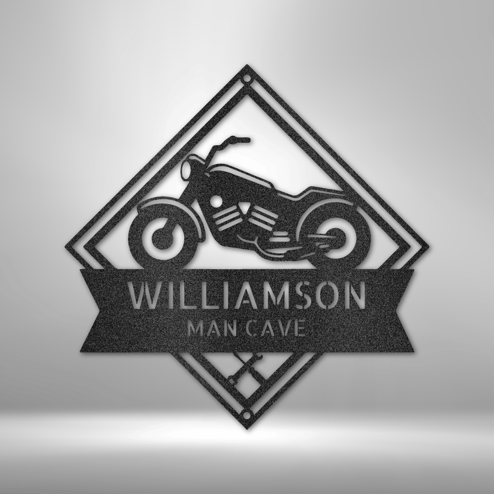 Motorcycle Sign - Personalized Metal Sign - Bike Plaque Monogram - Born to be Wild - Gift for Biker, Gift for Rider, Bike Shop Sign