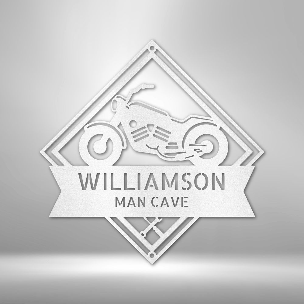 Motorcycle Sign - Personalized Metal Sign - Bike Plaque Monogram - Born to be Wild - Gift for Biker, Gift for Rider, Bike Shop Sign