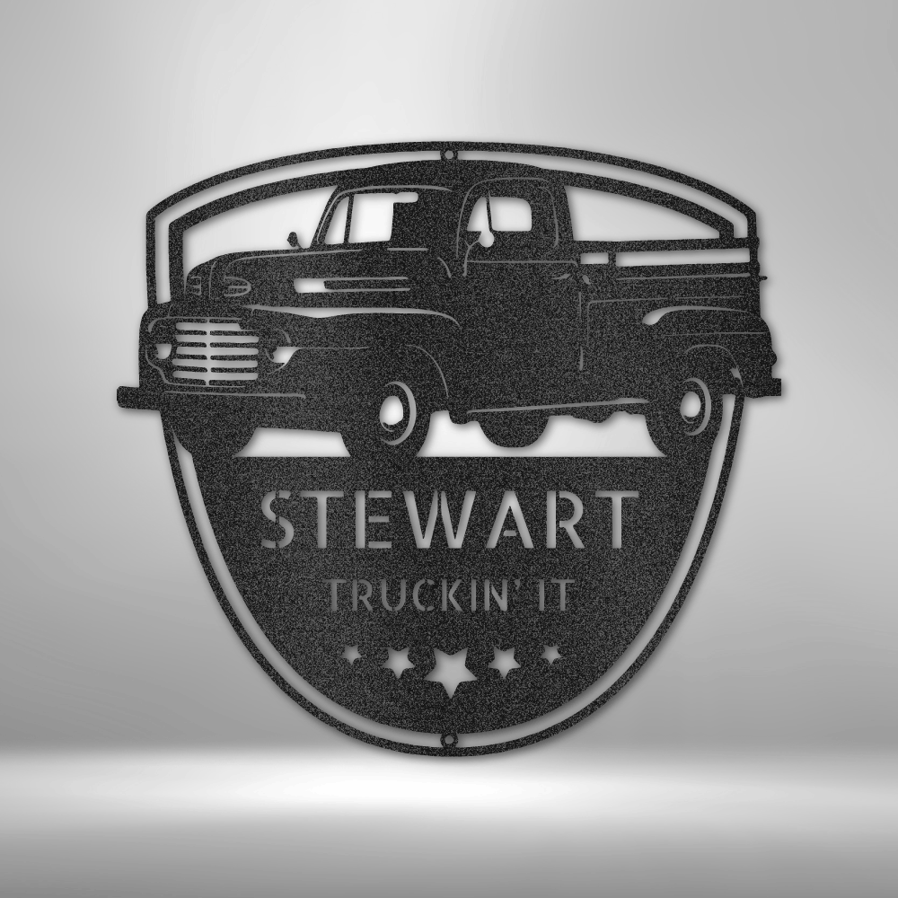Classic Ford F-150 Truck Monogram, Personalized Metal Wall Art, Classic Truck, Custom Truck Sign, Antique Classics, Garage Sign, Gift for Him