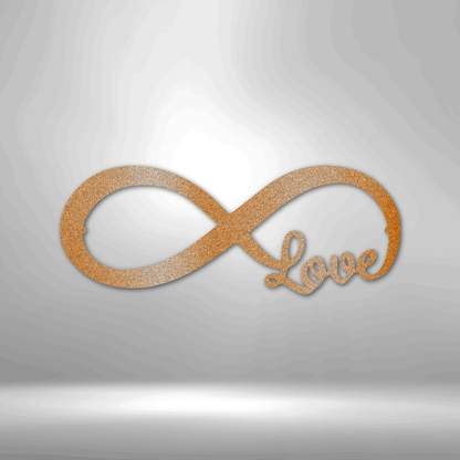 Infinite Love, Farmhouse Metal Sign For Above Bed, Love Metal Sign, Wedding Gift Idea, Master Bedroom Wall Decor, Sign For Above Bed