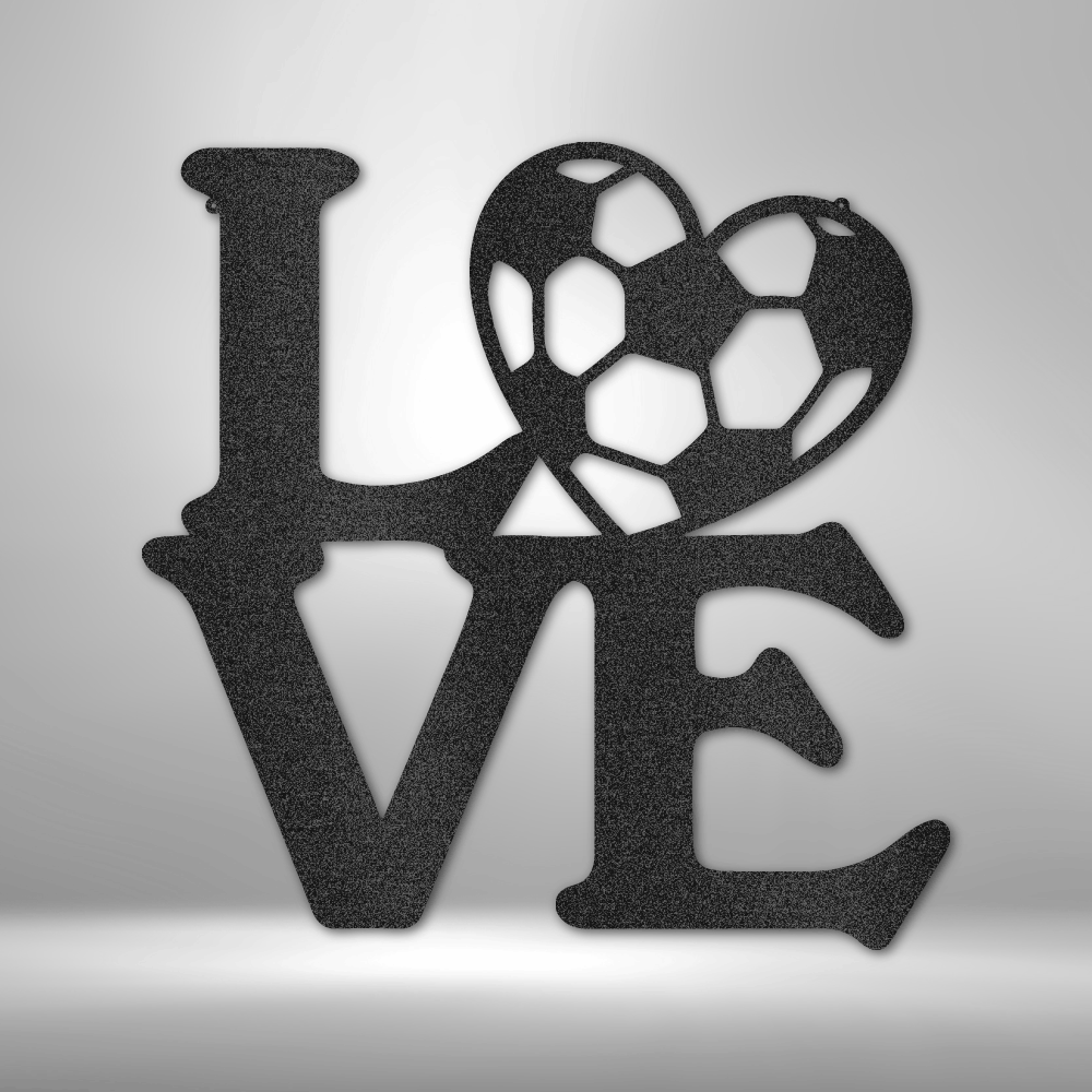 Soccer Love  Monogram -  Custom Metal Sign -  Great Soccer Gift for Soccer Player or Soccer Coach Gift
