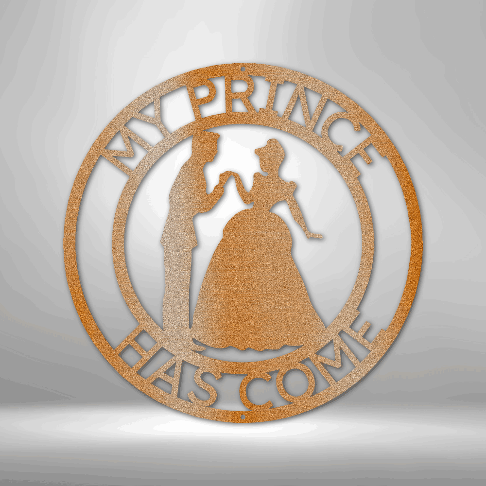 Prince and Princess Metal Wall Art - Custom Princess Decor, Kids Door Sign, Princess Room Decor, Nursery Decor