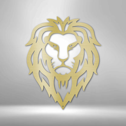 Lion Head Wall Art - Custom Metal Animal Sign - Great Jungle or Safari Nursery Decor