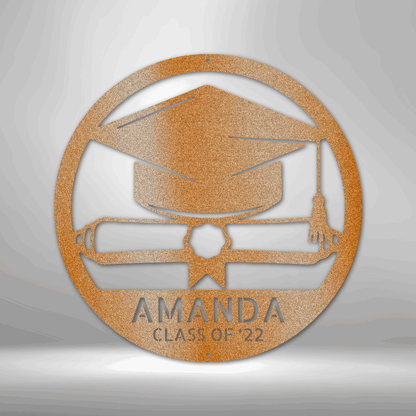 Diploma Monogram - Custom Laser Cut Metal Sign - Graduation Gift, Graduation Decorations