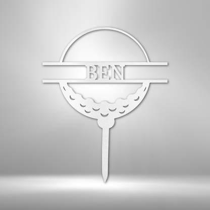 Personalized Golf Ball Sign - Personalized Golf Sign, Personalized Golf Décor, Golf Wall Art, Bar Sign, Metal Golf Sign, Golf Gifts for Men