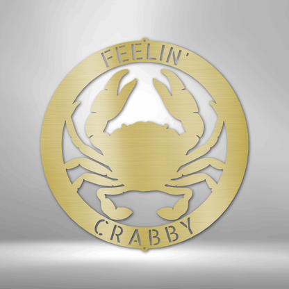 Personalized Metal Beach Crab Sign, Ring, Coastal Decor, Nautical Wall Art , Ocean and Sea Animal Decor, Custom Metal Sign, Seaside Decor