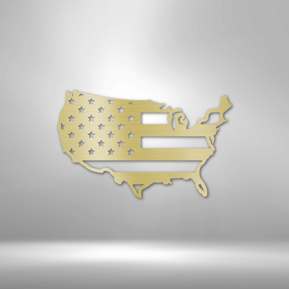 Custom Metal USA American Flag - Patriotic Decor