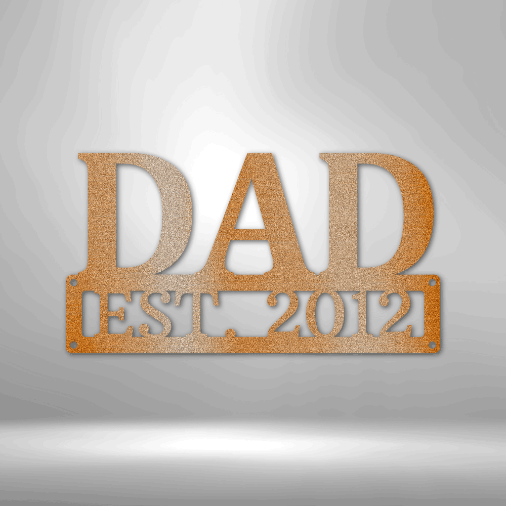 Personalized Metal Sign for Dad, Gift for New Dad, Custom Made Sign, Metal Wall Art, Gift for Dad, Gift for Step Dad, Personalized Gift for Father