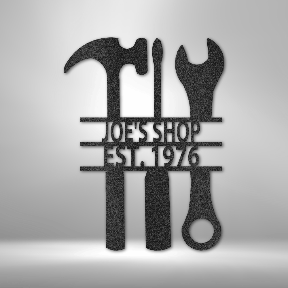Tool Sign with Hammer, Screwdriver, and Wrench - Personalized Workshop ...
