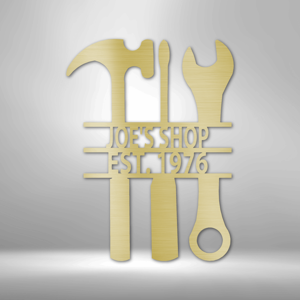 Hammer, Screwdriver, and Wrench | Custom Metal Sign – Liliana and Liam