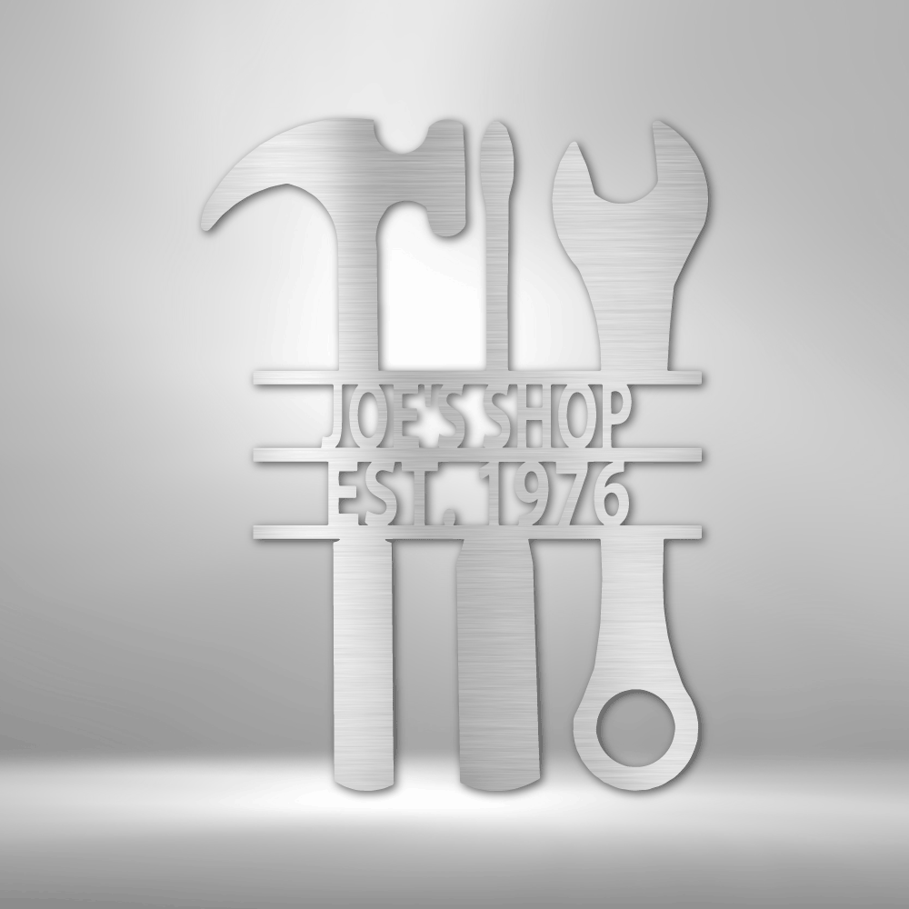 Hammer, Screwdriver, and Wrench | Custom Metal Sign – Liliana and Liam