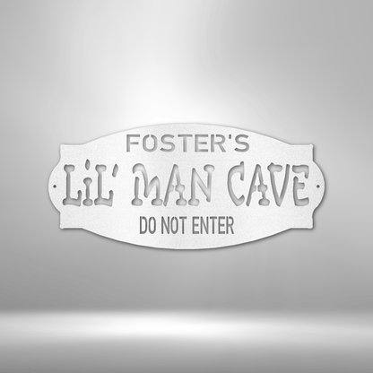 Personalized Little Man Cave Metal Sign, Boys Nursery Decor, Boy Room Decor, Man Cave Sign, Toddler Room Decor
