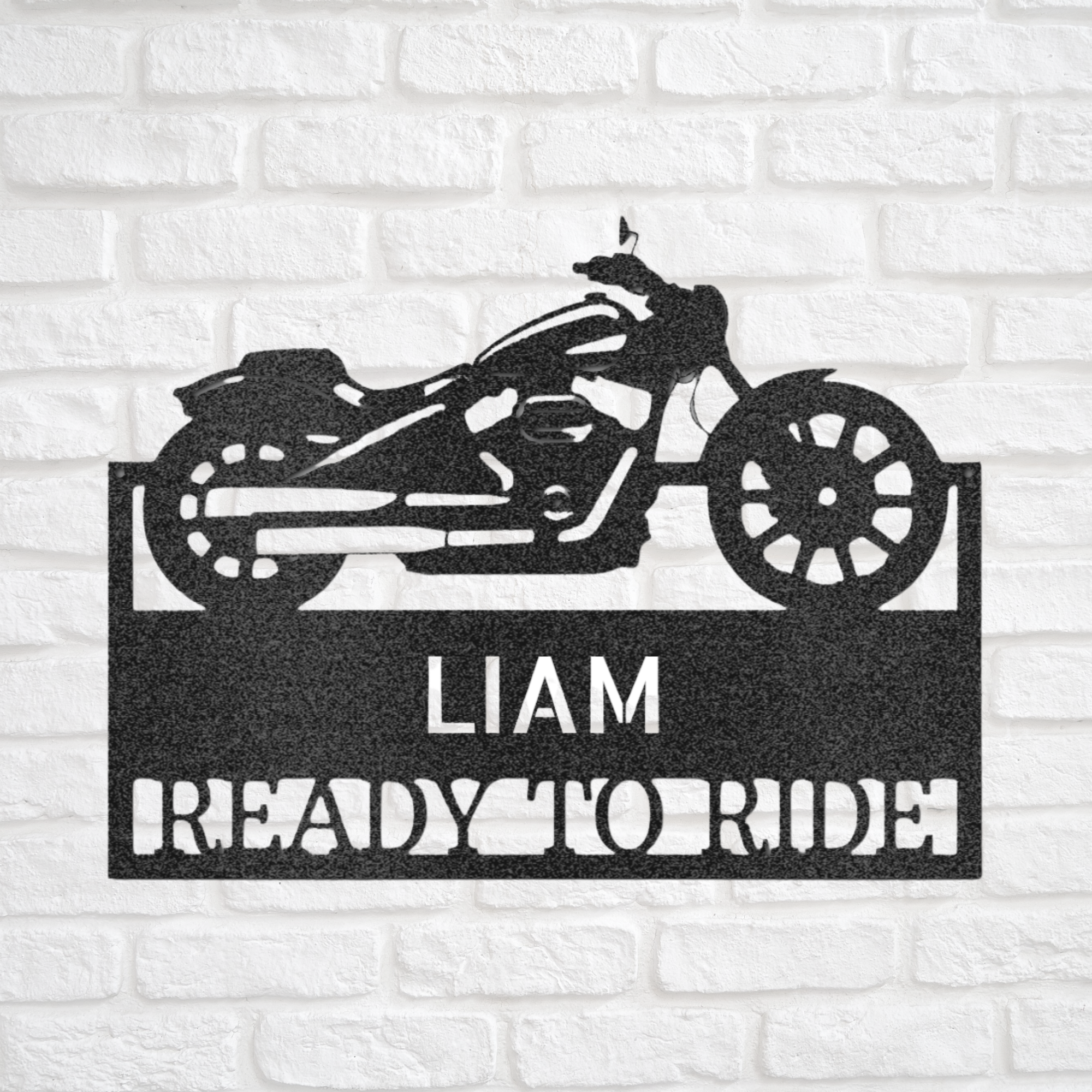 Motor Rider Sign Motorcycle Sign - Personalized Metal Sign - Bike Plaque Monogram ...
