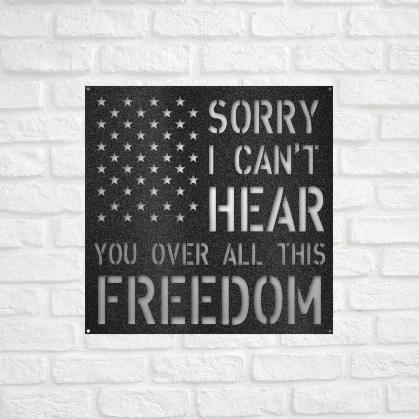 All This Freedom - Custom Metal Sign - Patriotic Sign, 4th of July Wreath
