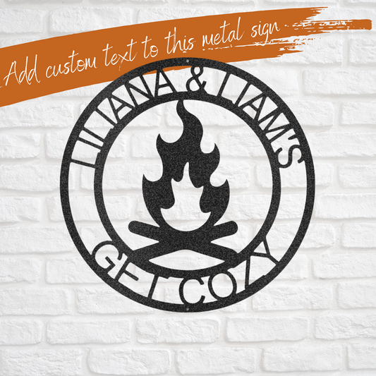 Personalized Campfire Sign - Custom Metal Sign - Outdoorsmen Wall Art-Liliana and Liam