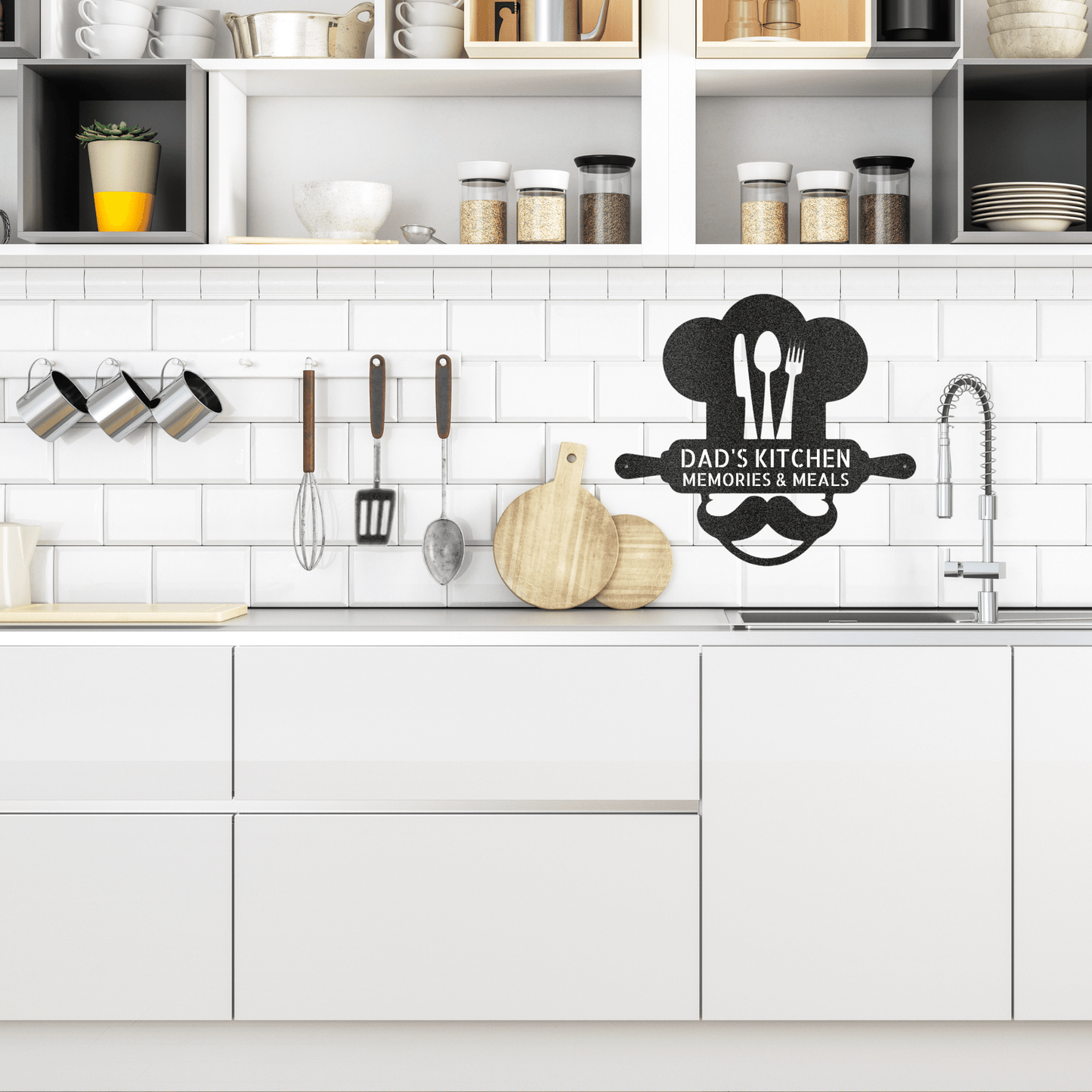 Personalized Home Chef Metal Monogram Sign, Kitchen Art, Personalized Kitchen Sign, Kitchen Decor, Metal Sign for Kitchen, Gift for Cook, Diner Decor