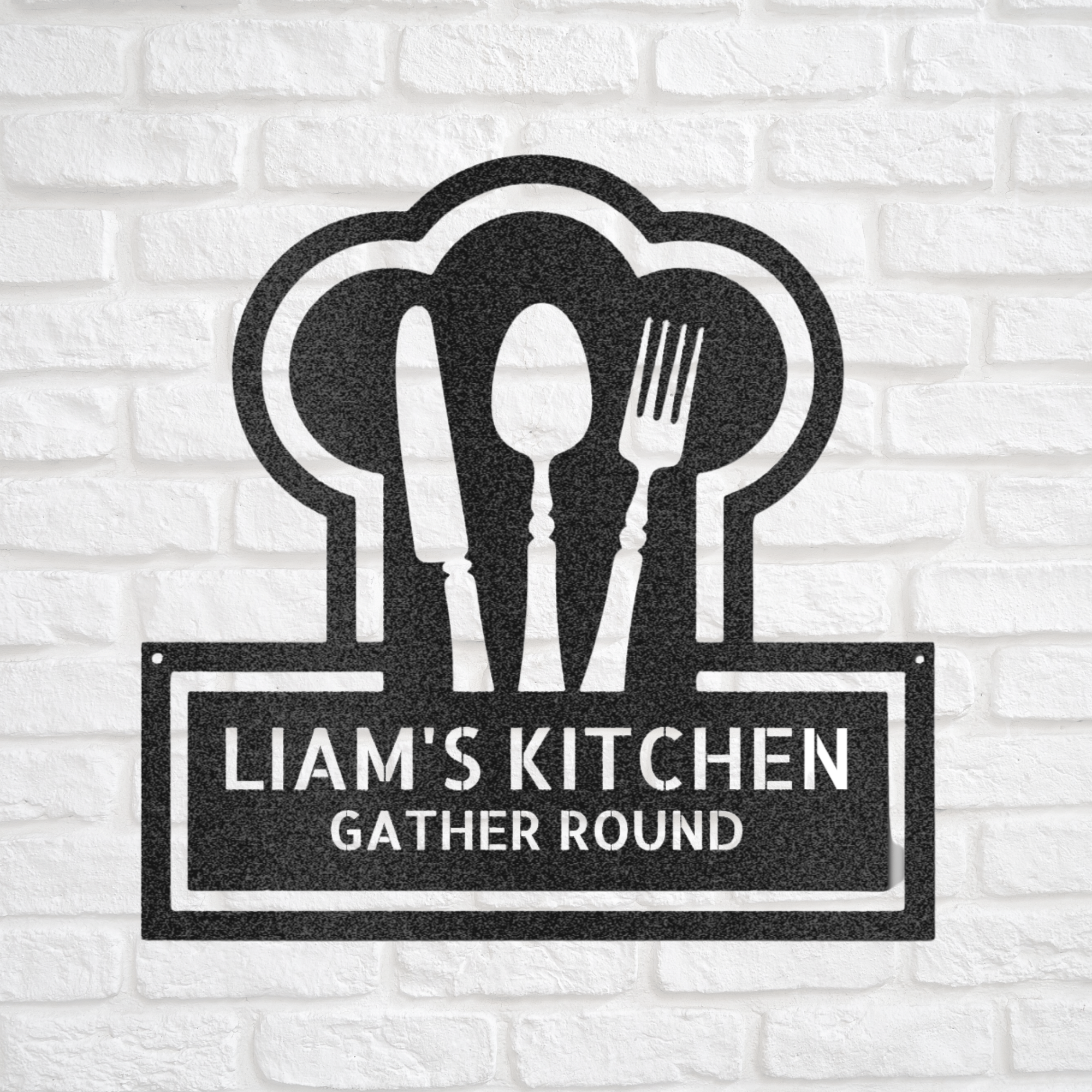 Cook Sign Shoulder Personalized Kitchen Cook’s Hat Monogram, Kitchen Art, Personalized ...