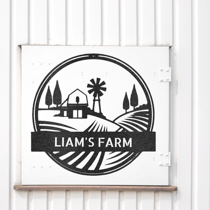 Personalized Metal Farm Sign, Rolling Fields, Family Farm, Metal Sign For Farmer, Ranch Sign, Farmhouse Wall Art, Family Name Metal Sign