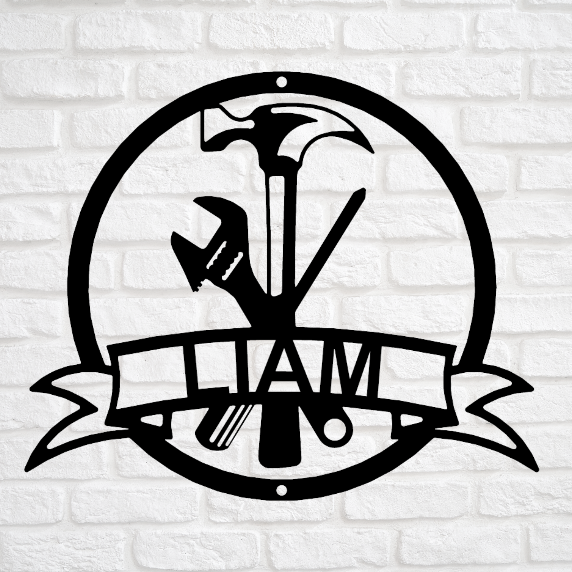 Hammer, Screwdriver, Wrench Monogram | Custom Metal Sign – Liliana and Liam